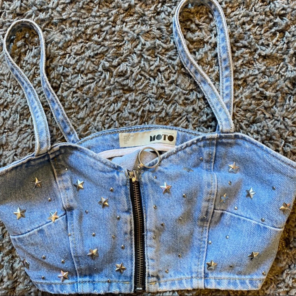 Jean crop top⚡️🌟 from topshop💫 brand is Moto!